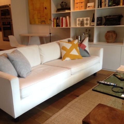 Mitchell Gold Bob Williams 90 White Hunter Sofa Apartment