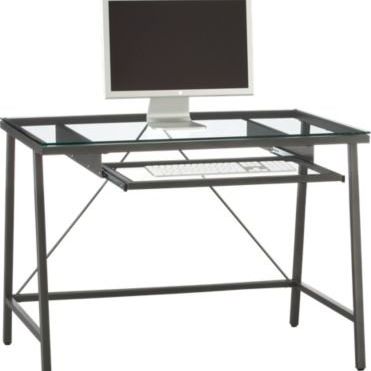 Cb2 Dwight Desk Glass And Steel Computer Desk Apartment