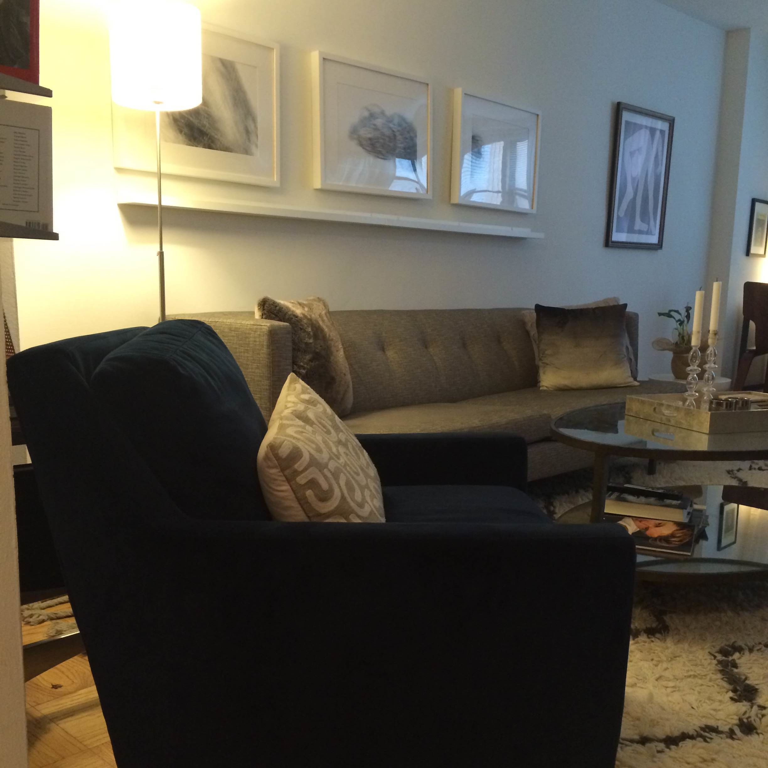West Elm Everett Chair Blue Performance Velvet Apartment Therapy S Bazaar