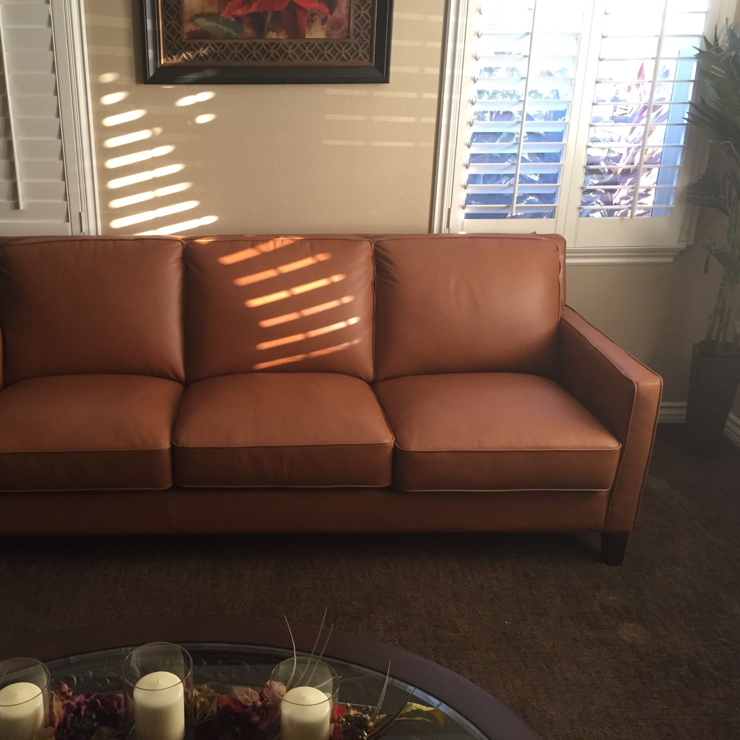 West Park Leather Sofa Cognac Brown Apartment Therapy S Bazaar