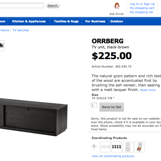 Ikea Orrberg Television Cabinet Never Opened New Apartment