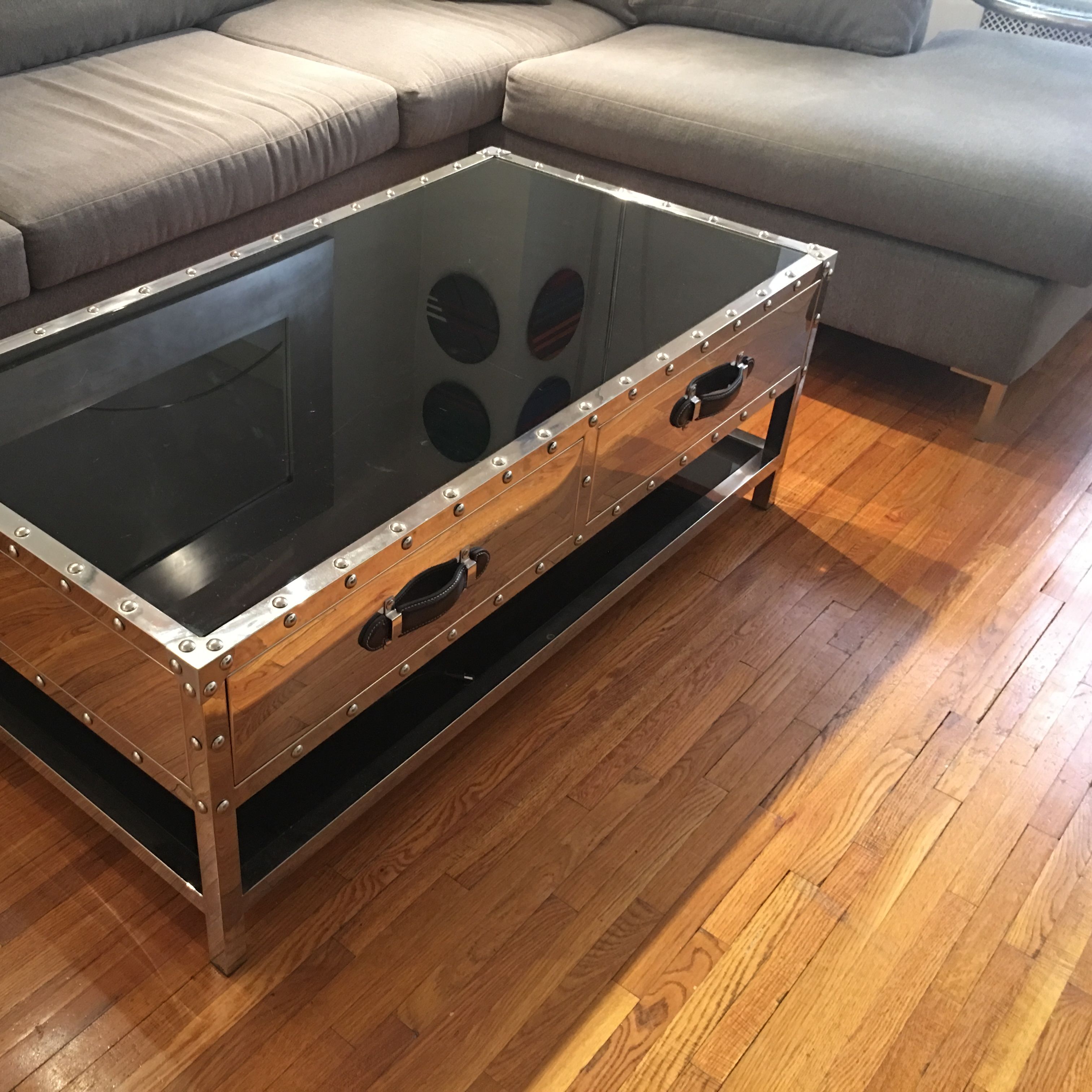 Z Gallerie Flight Coffee Table Silver Back Chrome Apartment Therapy S Bazaar