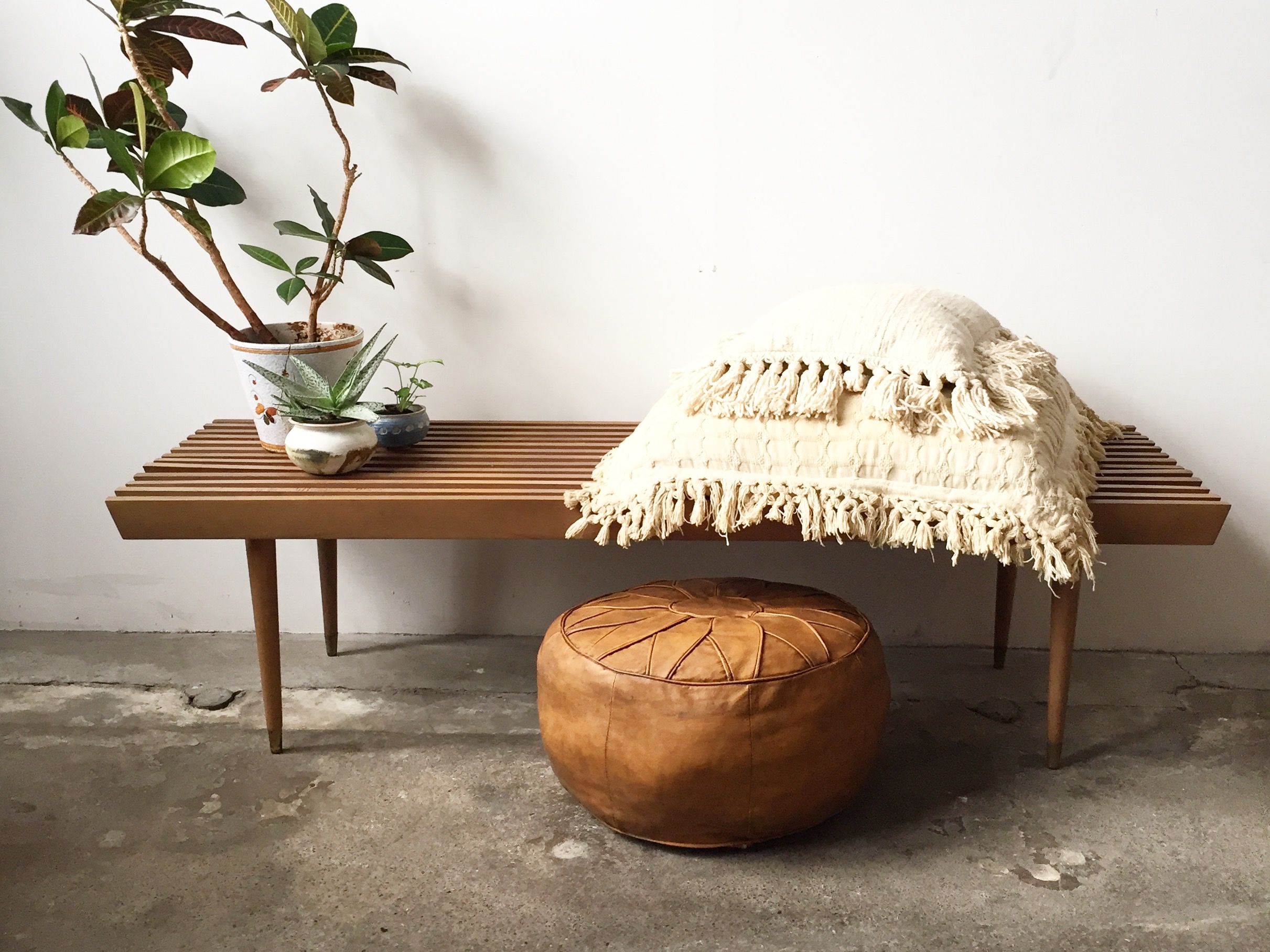 Mid Century Yugoslavian Slat Bench Apartment Therapy S Bazaar
