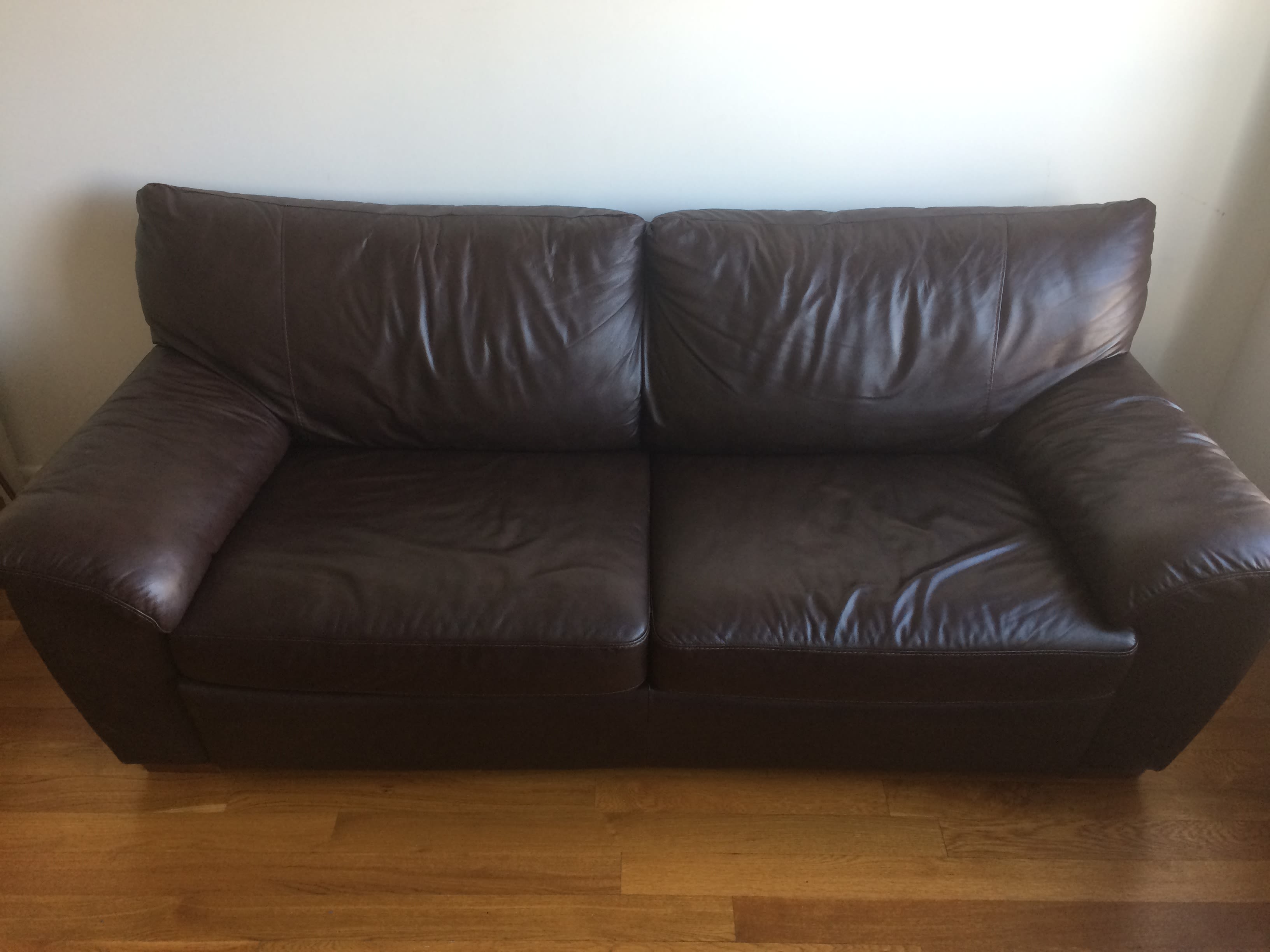 Ikea Vreta Genuine Leather Sleeper Sofa Apartment Therapy S