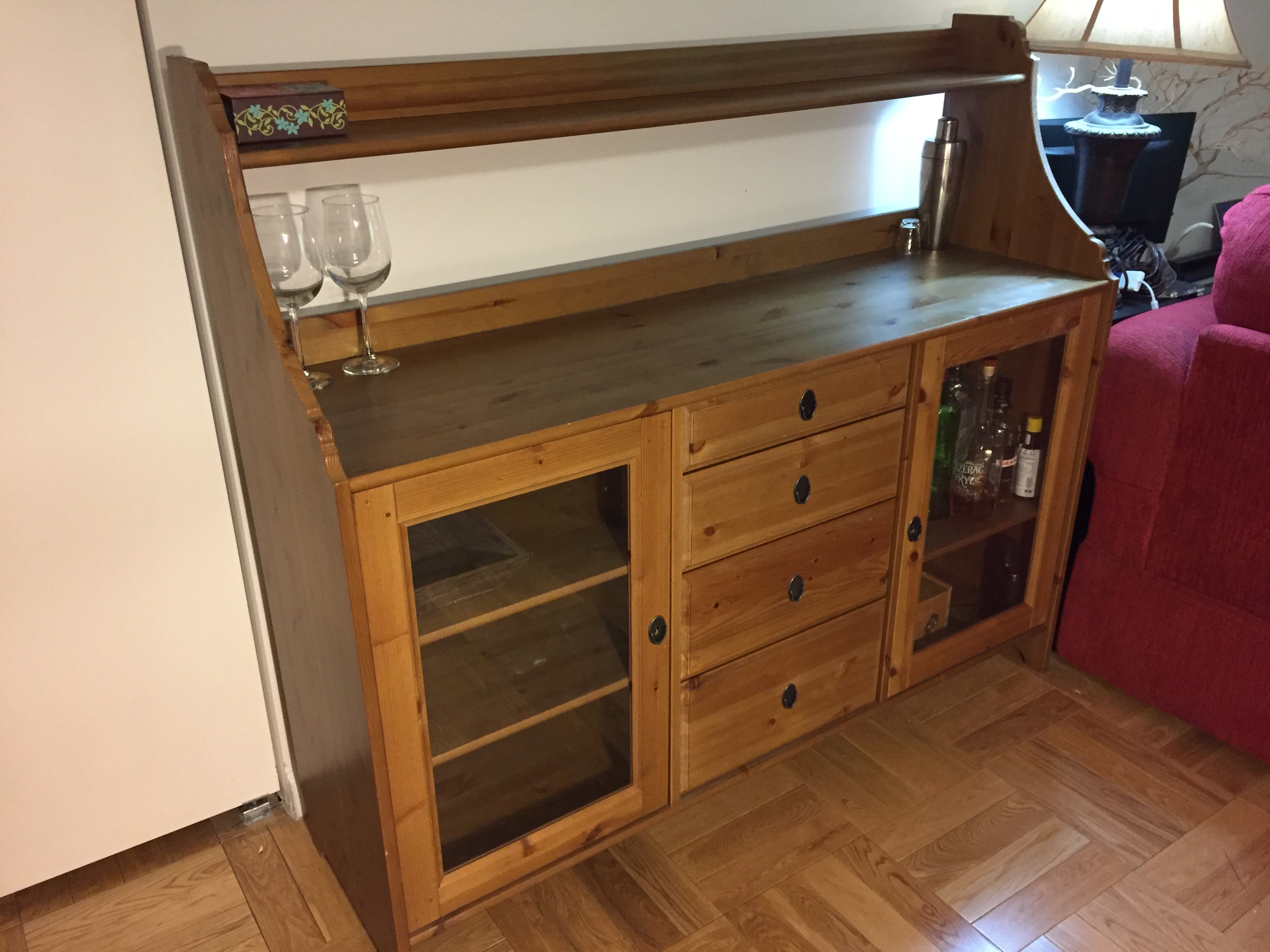Ikea Leksvik Pine Sideboard Buffet Cabinet Apartment Therapy S Bazaar
