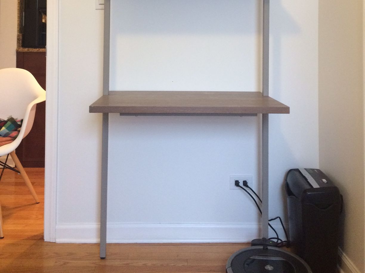 Cb2 Helix Acacia Wall Mounted Desk In Taupe Apartment Therapy S Bazaar