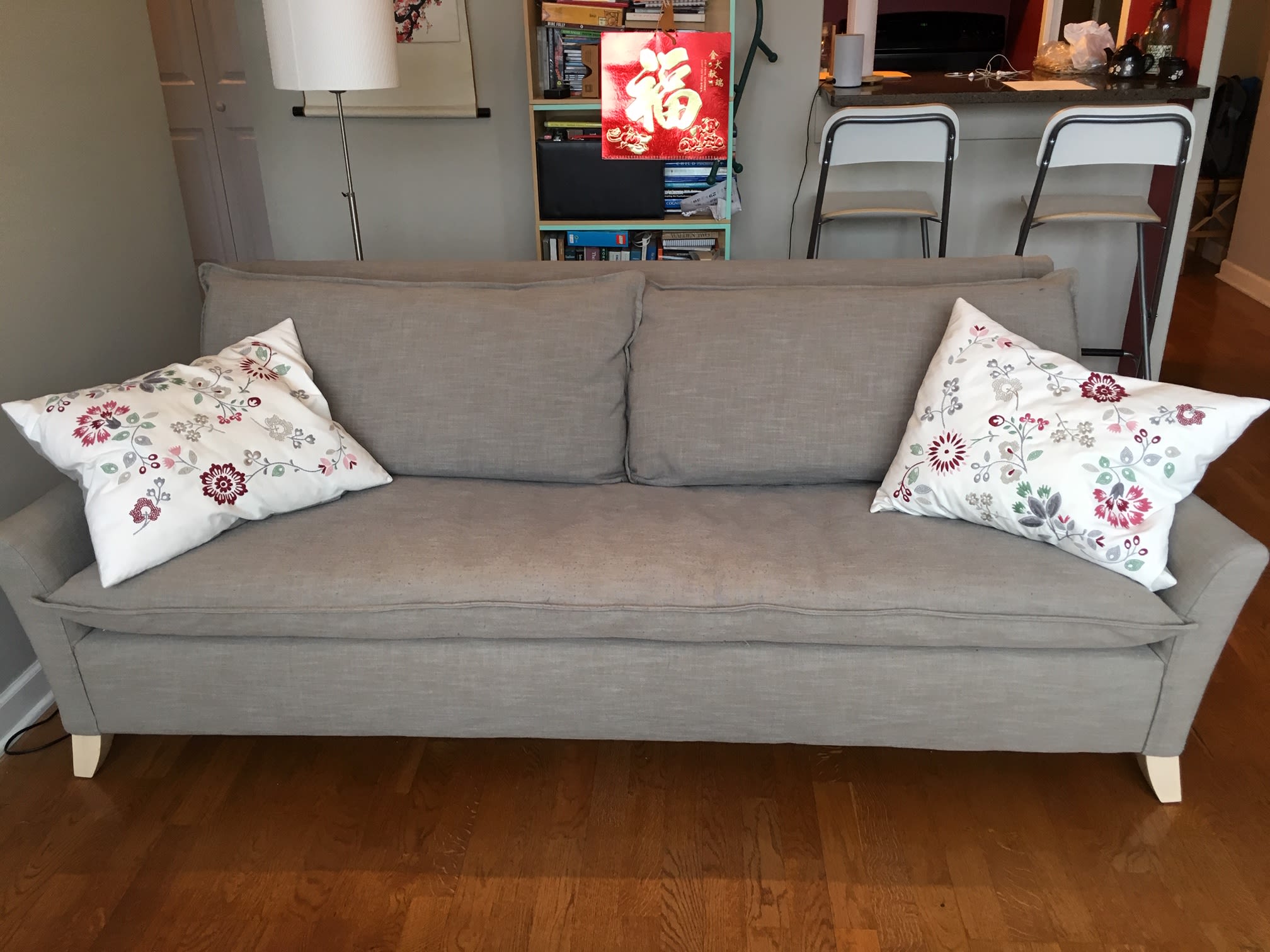 West Elm Bliss Queen Sleeper Sofa Pebble Grey Apartment