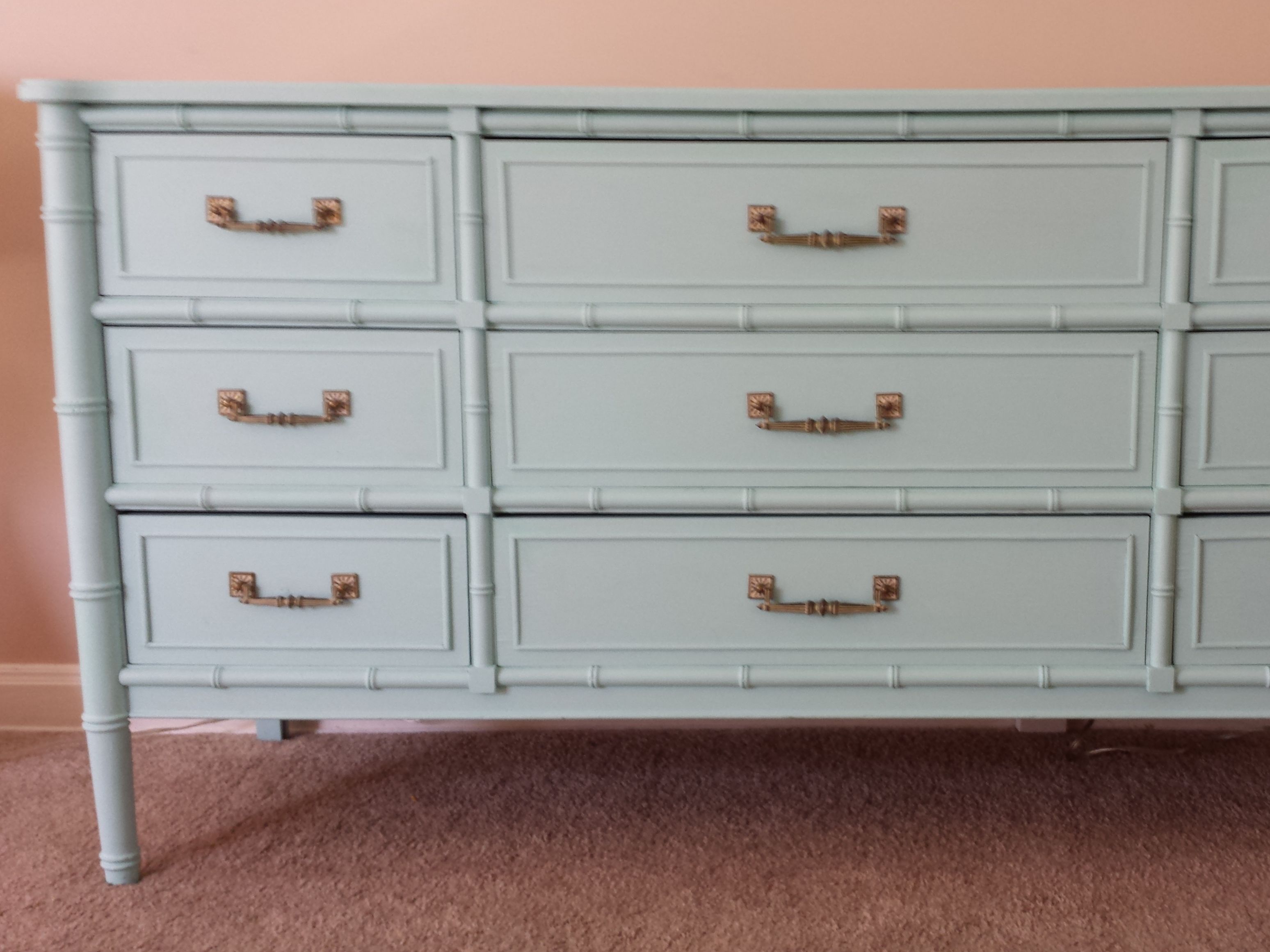 Bamboo dresser vintage Clearance