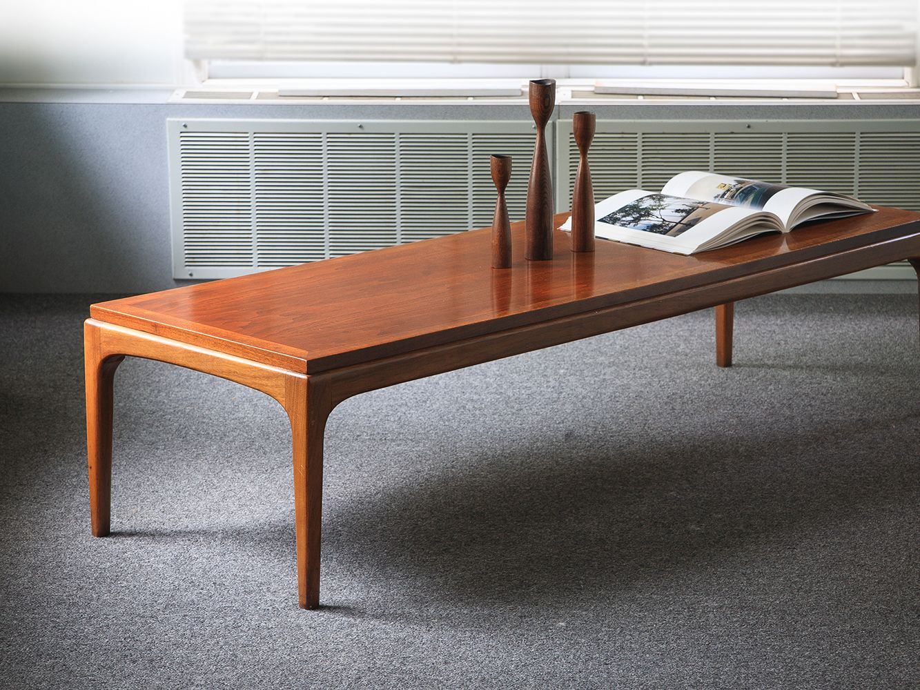 Mid-Century Modern Lane Rhythm Collection Long Narrow Rectangular ...