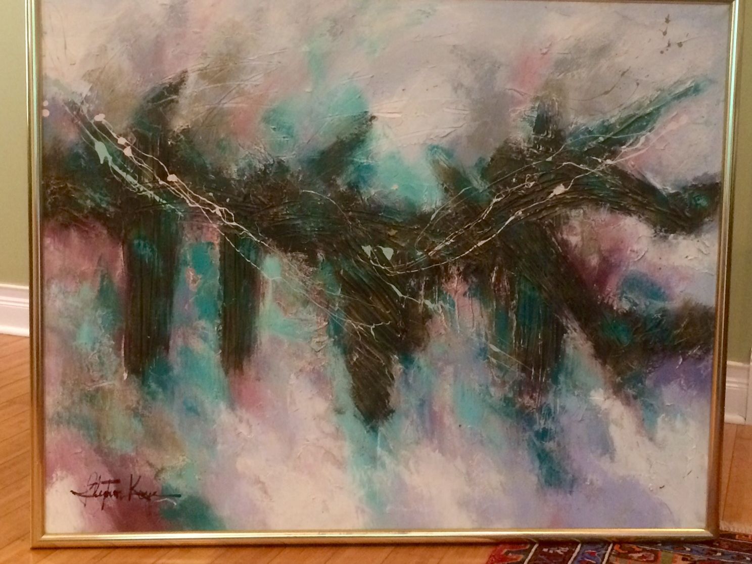 Amazing Large Framed Stephen Kaye Painting Apartment Therapy S