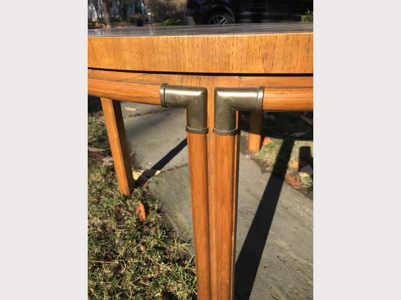 Drexel Accolade Wood And Brass Campaign Table Apartment