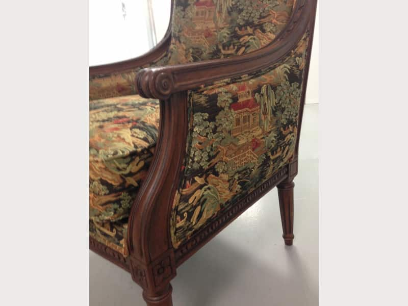 Ethan Allen Giselle Chair Asian Inspired Fabric Apartment