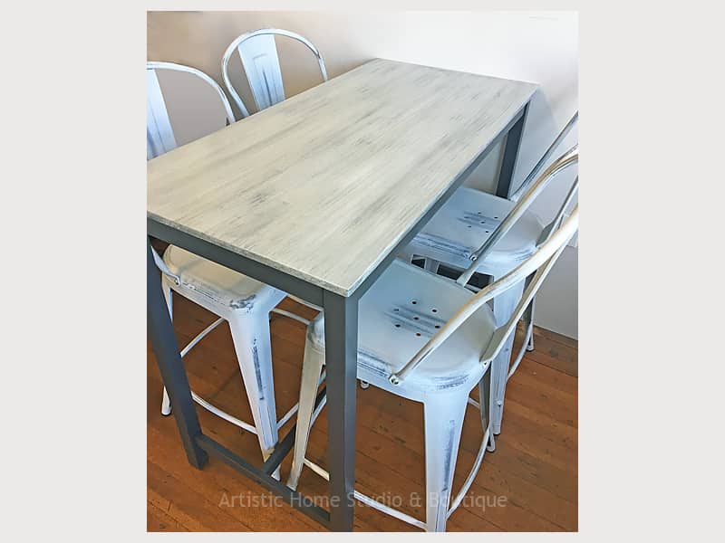 Industrial Bar-height Table & 4 Metal Chairs - Apartment Therapy's Bazaar.