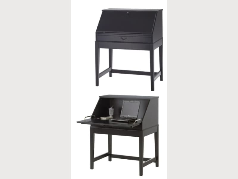 New Still In Box Black Ikea Alve Secretary Desk Apartment