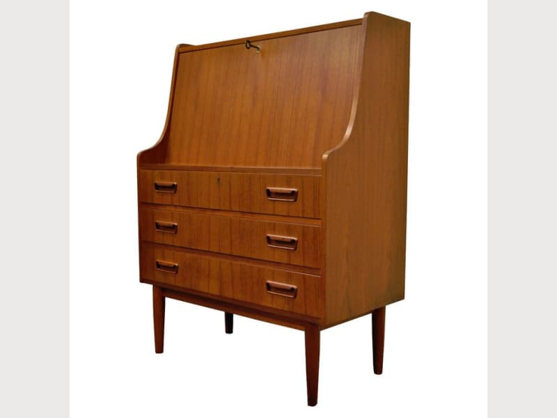Danish Modern Maurice Villency Teak Secretary Desk Apartment