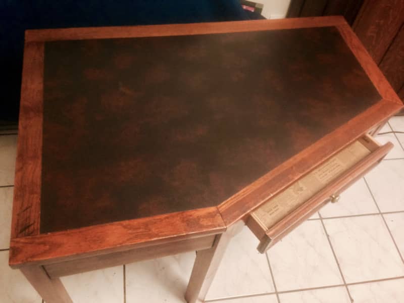 Vintage Young Hinkle Desk Leather Inlay 1960 S Apartment
