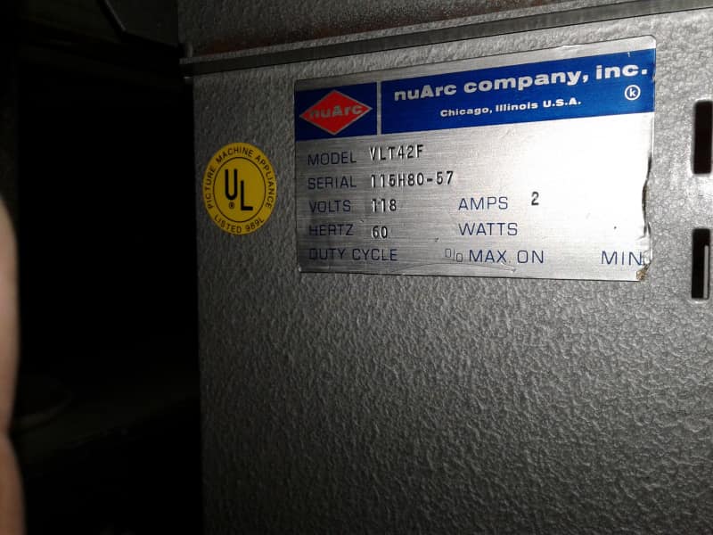 Vintage Nuarc Professional Light Table Vlt42f