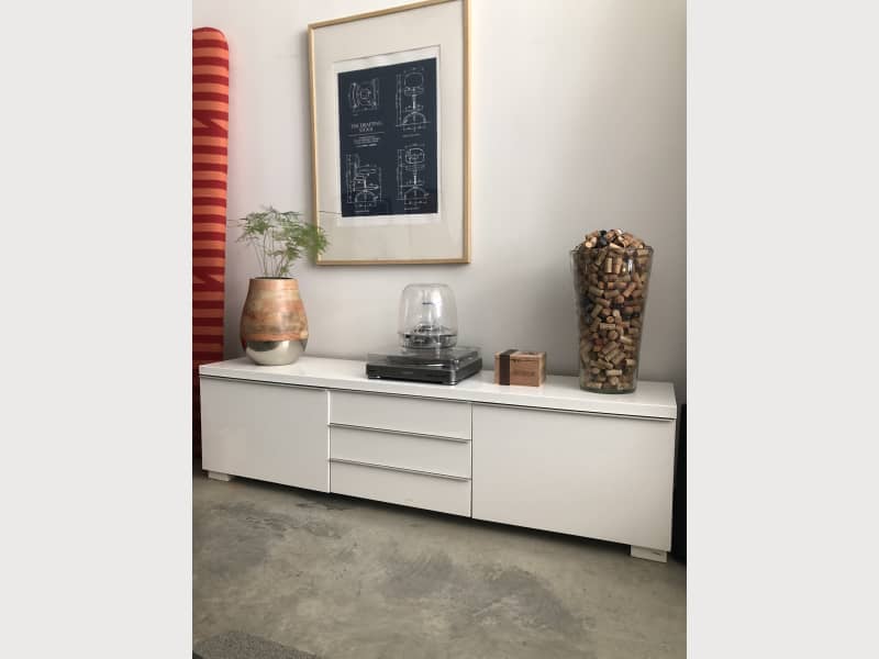 Besta Burs Tv Console High Gloss White Apartment Therapy S Bazaar