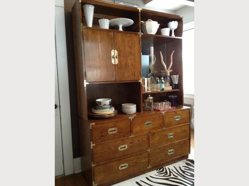 Vintage Bernhardt Campaign Dresser And Hutch Apartment Therapy S