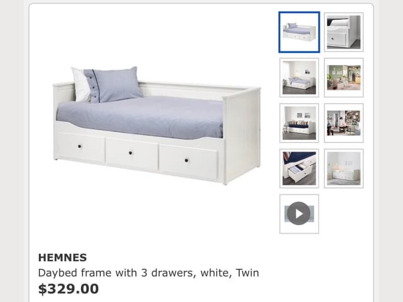 Hemnes Daybed Frame With 3 Drawers White Apartment Therapy S