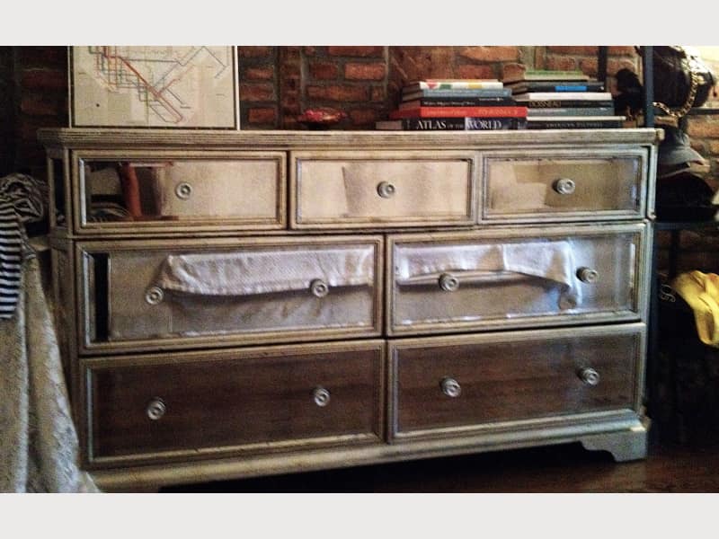 Z Gallerie Mirrored 7 Drawer Dresser Chest Apartment Therapy S