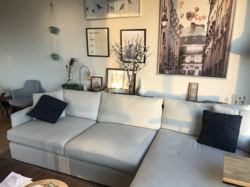Crate Barrel Sectional Couch Lounge 2 In Pearl Apartment
