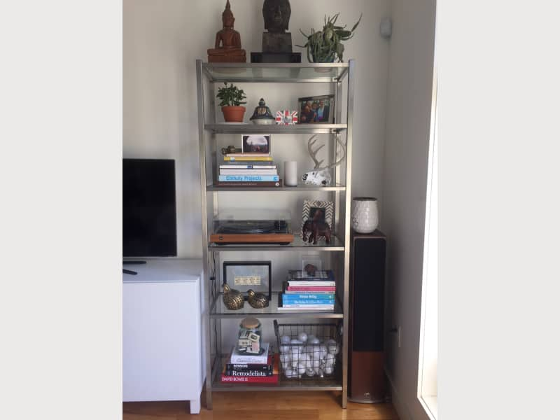 Room Board Steel Glass Bookshelf Apartment Therapy S Bazaar