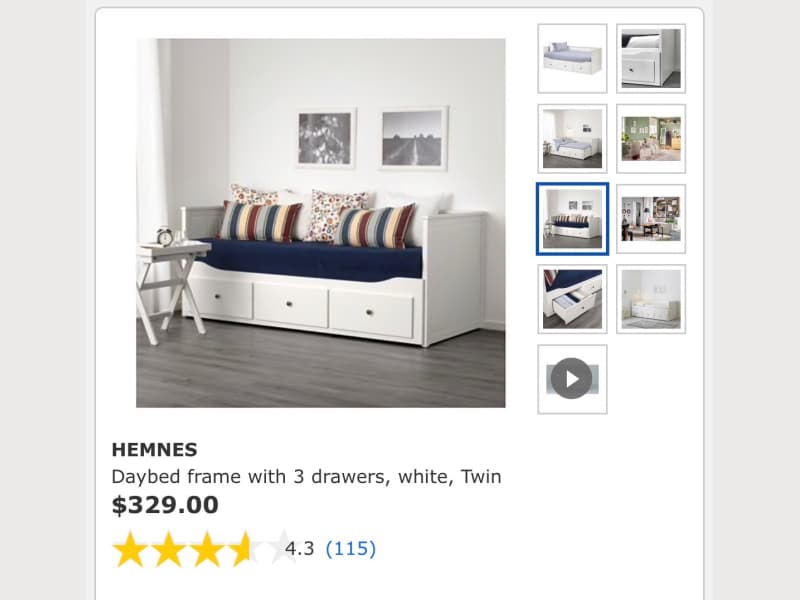 Hemnes Daybed Frame With 3 Drawers White Apartment Therapy S