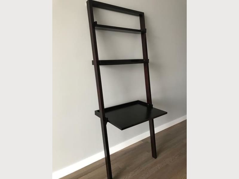 Crate And Barrel Sloane Leaning Desk Dark Brown Apartment Therapy S Bazaar