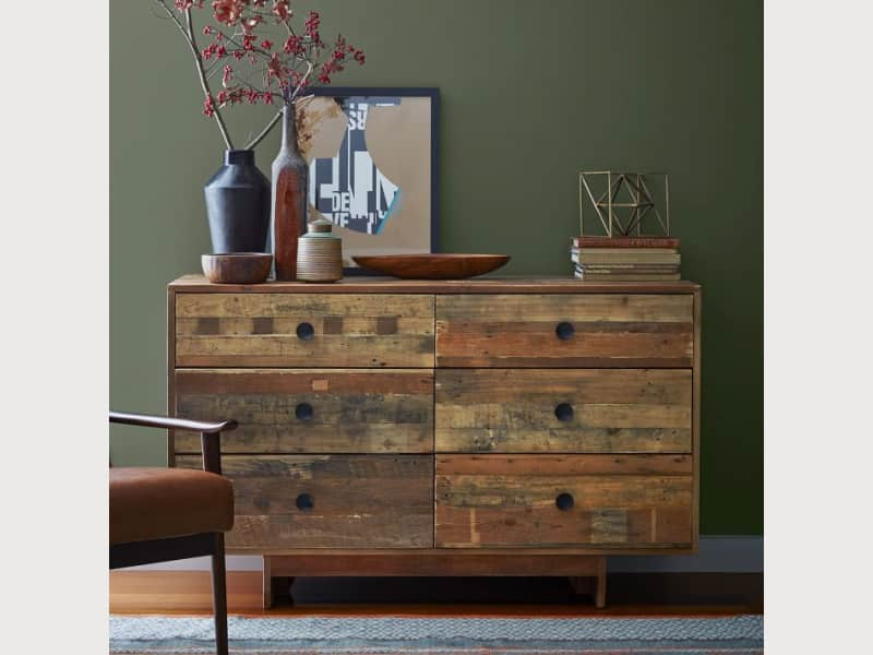 West Elm Emmerson Reclaimed Wood 6 Drawer Dresser Apartment