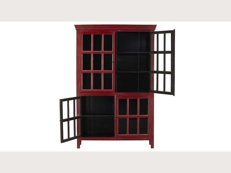 Crate Barrel Rojo Red Tall Cabinet Apartment Therapy S Bazaar