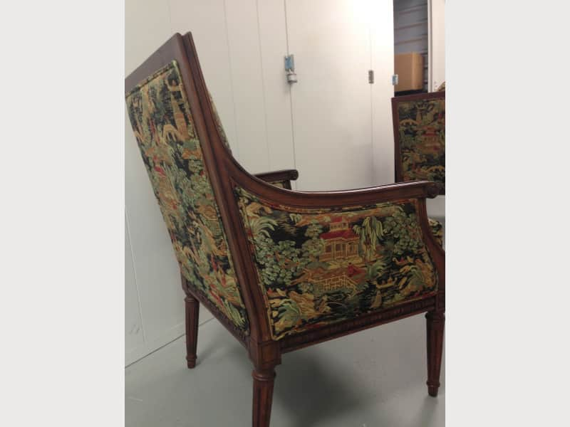 Ethan Allen Giselle Chair Asian Inspired Fabric Apartment