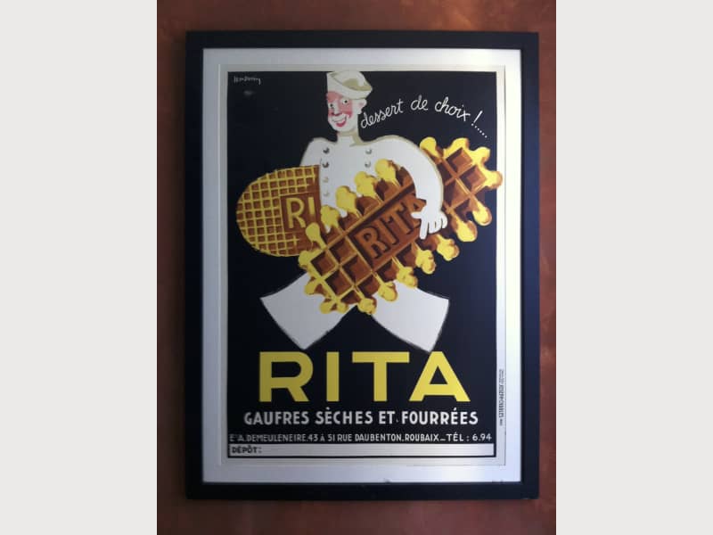 Rita Gaufres Framed French Art Deco Ad Print Apartment Therapy S