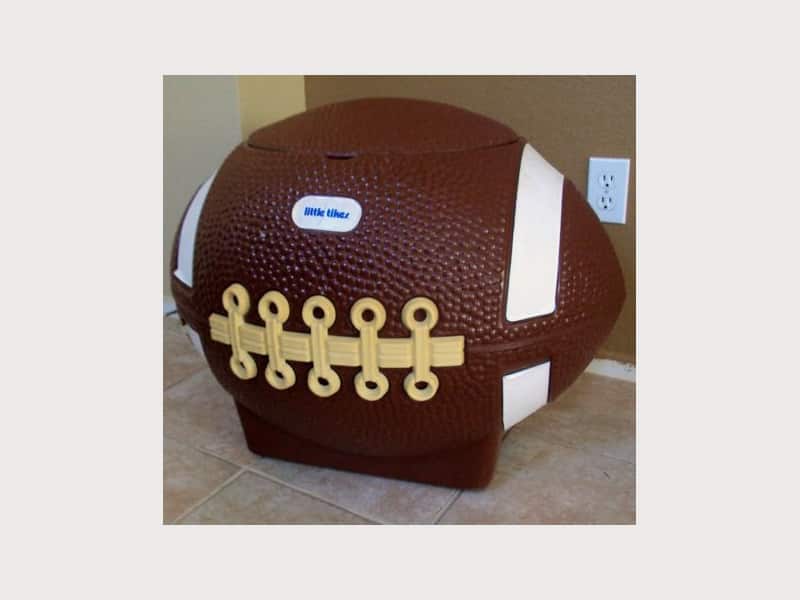 little tikes football toy box dimensions