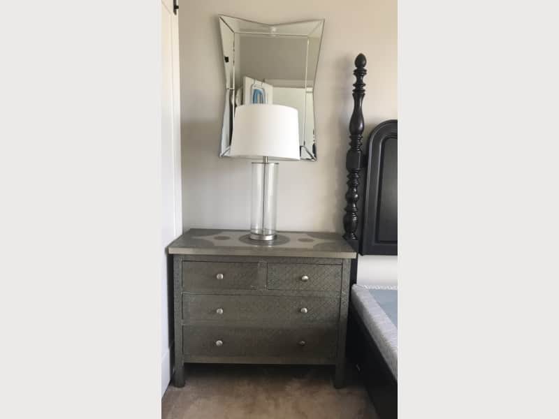 Set Of 2 Embossed Metal Mango Wood Dressers Apartment Therapy S