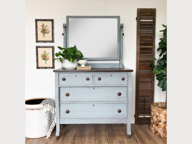 Antique Dresser With Mirror Coastal Furniture Apartment