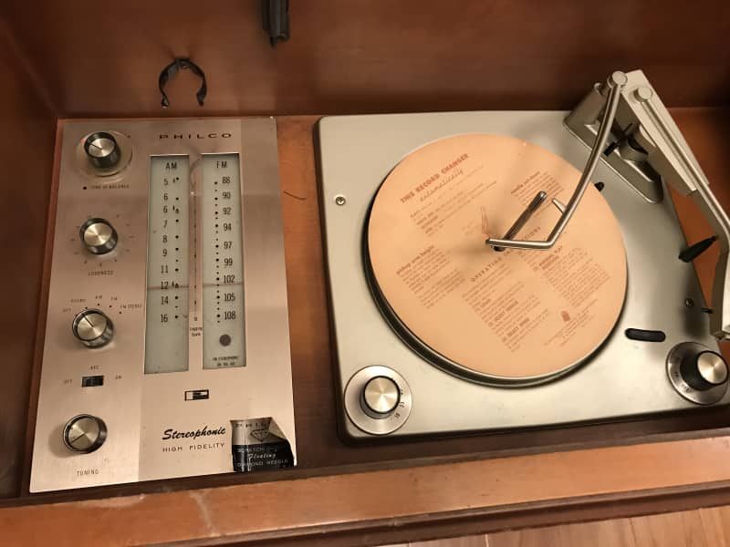 Vintage Philco Record Player Radio In A Console Ca Apartment