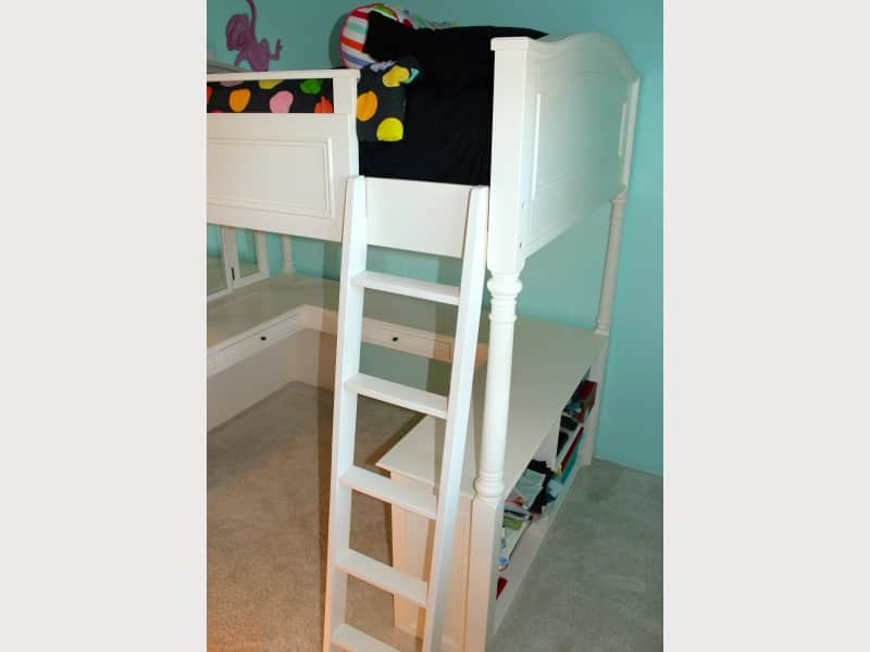 White Pottery Barn Teen Chelsea Vanity Loft Bed ...