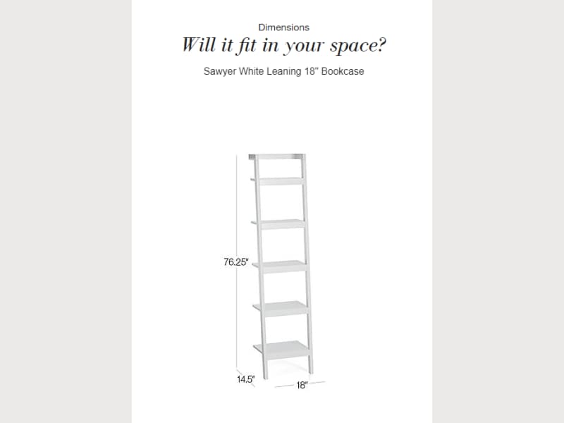 Crate Barrel Sawyer White Leaning 18 Bookcase Apartment Therapy S Bazaar
