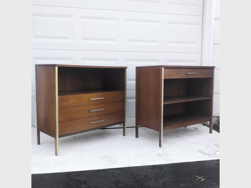 Vintage Matching Pair Of Walnut Cabinets Apartment Therapy S Bazaar