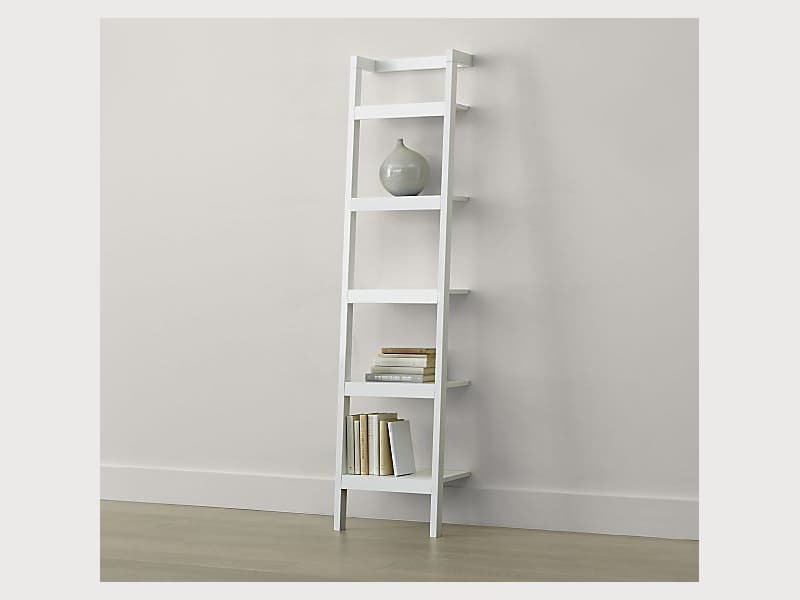 Crate Barrel Sawyer White Leaning 18 Bookcase Apartment