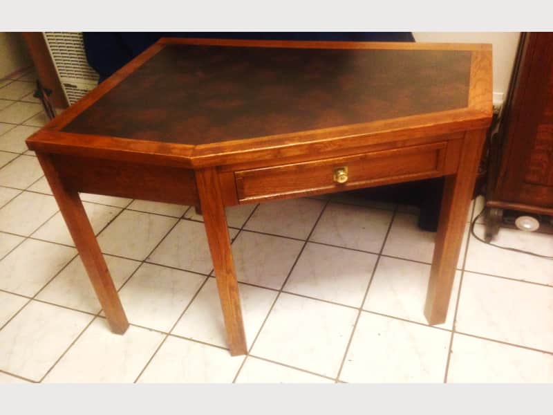 Vintage Young Hinkle Desk Leather Inlay 1960 S Apartment