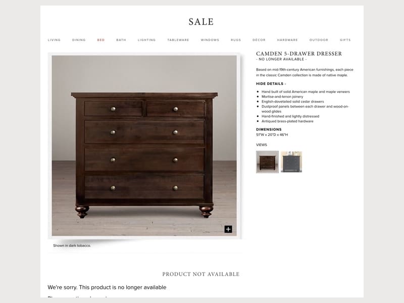 Restoration Hardware Camden 5 Drawer Dresser Apartment Therapy S Bazaar