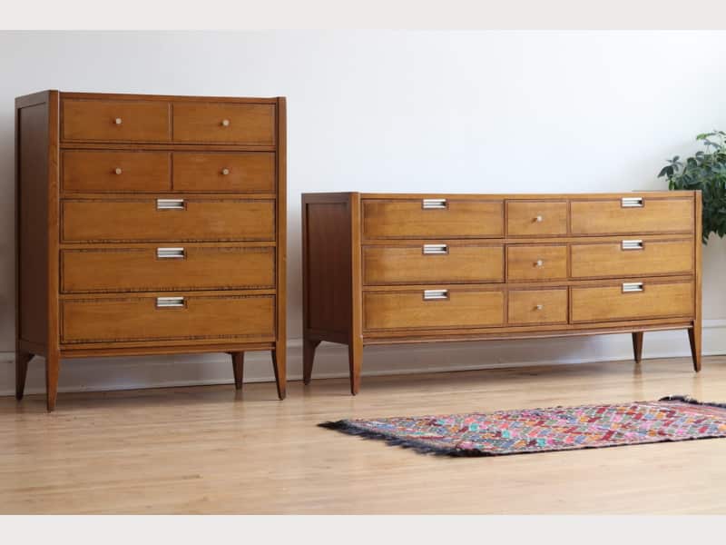 Mid Century Modern Basic Witz Dresser Set Apartment Therapy S Bazaar Photos show the davis cabinet co. usd