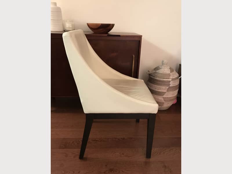 West Elm Curved Leather Dining Chairs 4 Apartment Therapy S Bazaar
