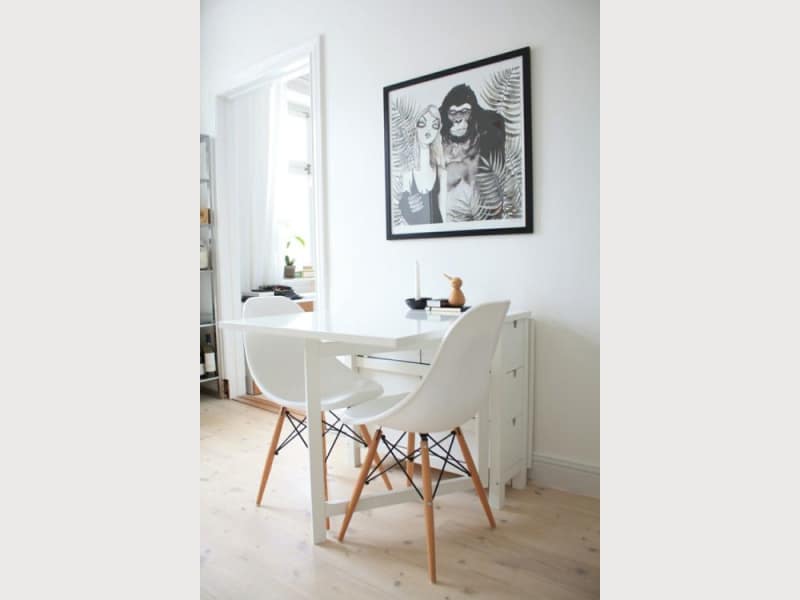 White Ikea Norden Gateleg Table Seats 2 6 Apartment Therapy S Bazaar