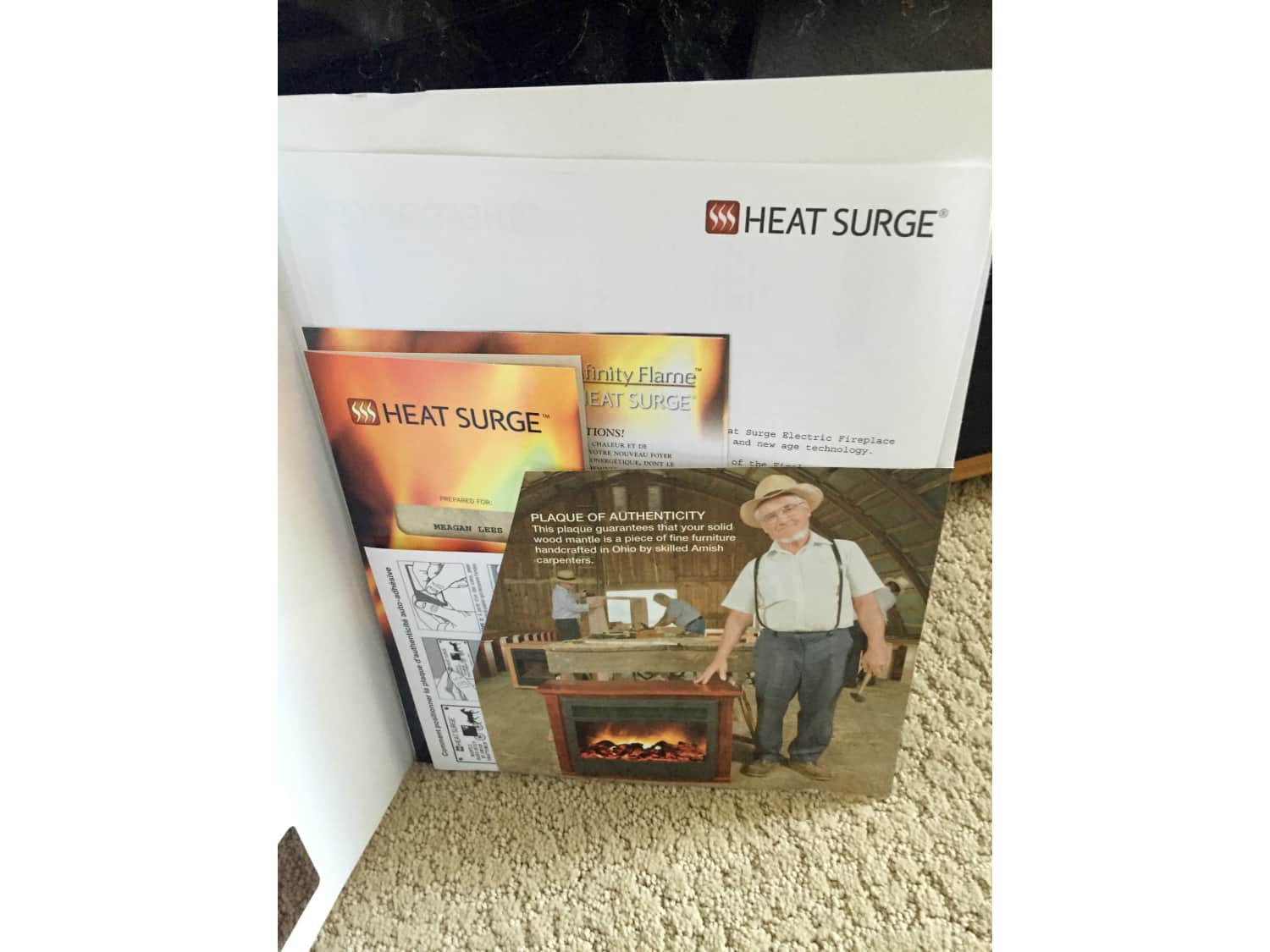 Mint Condition Electric Fireplace Heat Surge Apartment