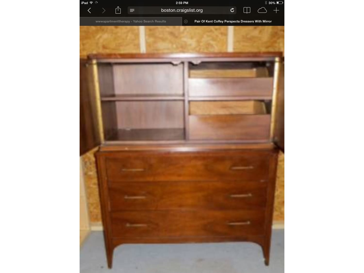 Pair Of Kent Coffey Perspecta Dreesers Mirror Apartment
