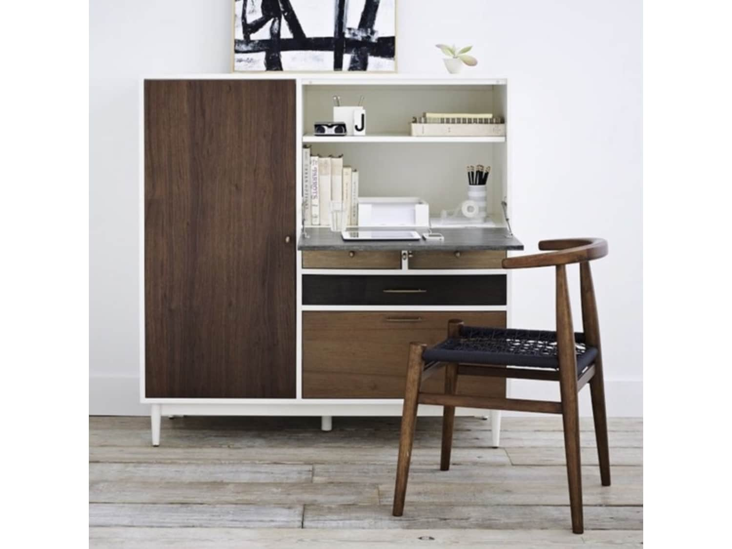 West Elm Patchwork Secretary Cabinet Dresser Desk Apartment