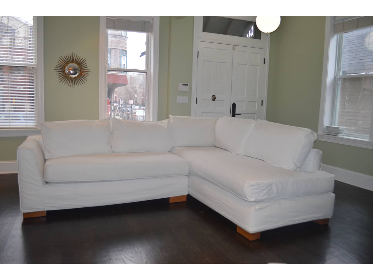 Rachel Ashwell Shabby Chic White Sectional Sofa Apartment